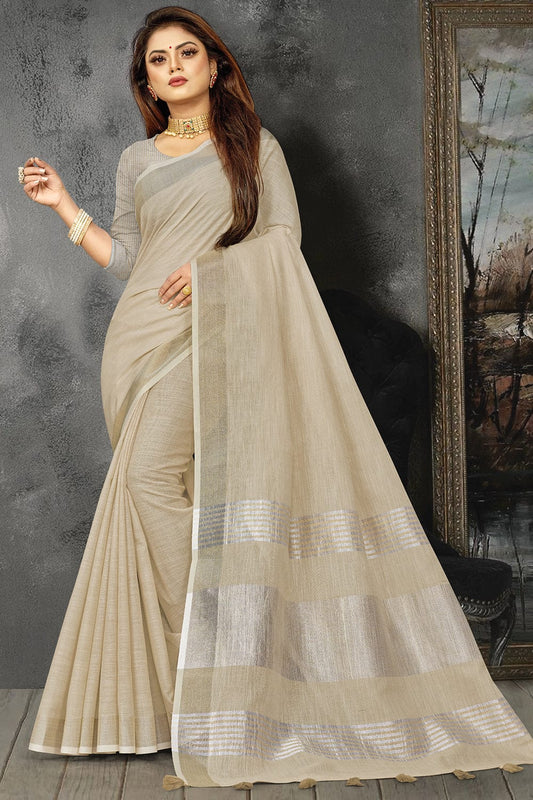 Buy Beige Chikankari Saree online-Karagiri