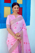 linen saree images