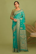 Linen Saree Sapphire Blue Linen Saree saree online