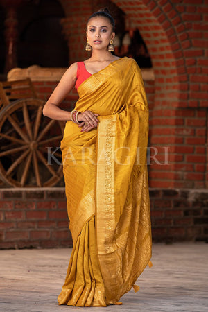 Latest Blouse Designs for Silk Saree | Pure Silk Saree in Orrange Colour