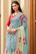 organza saree