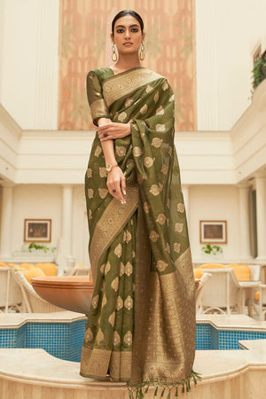 Essex Green Organza Saree