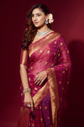 organza silk saree