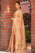 Organza Saree Ochre Orange Organza Saree saree online