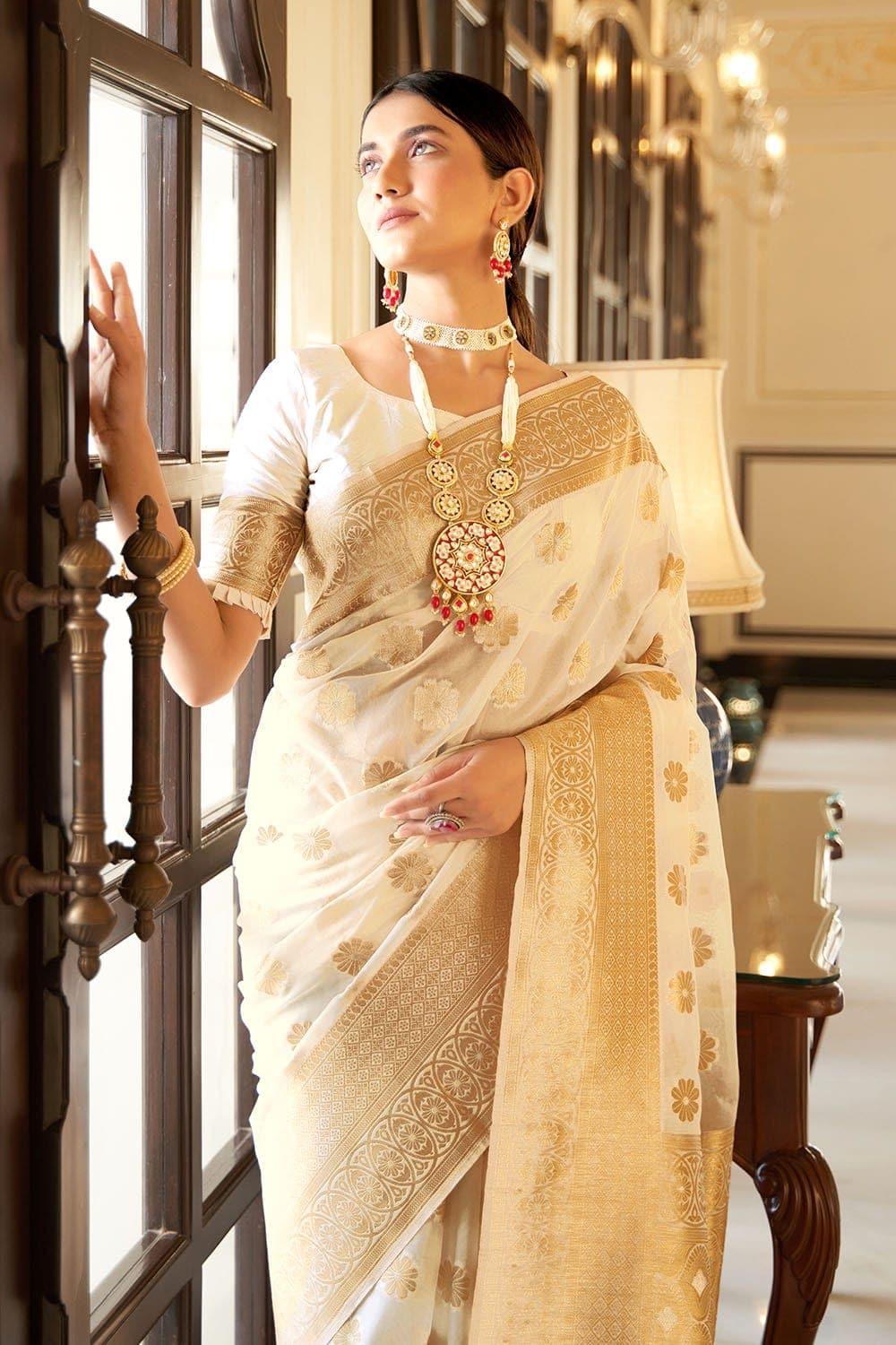 Buy the fashionzon Digital Print Bollywood Organza Orange Sarees Online @  Best Price In India | Flipkart.com