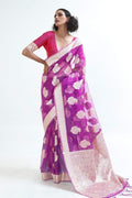 organza silk saree