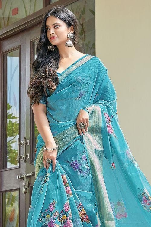 Linen Saree - Buy Pure Linen Sarees Online in India | Karagiri | Saree, Sarees  online, Buy linen