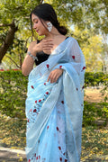 organza saree