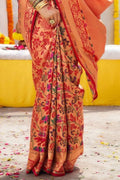 Carmine Red Paithani Saree - Paithani Saree For Wedding