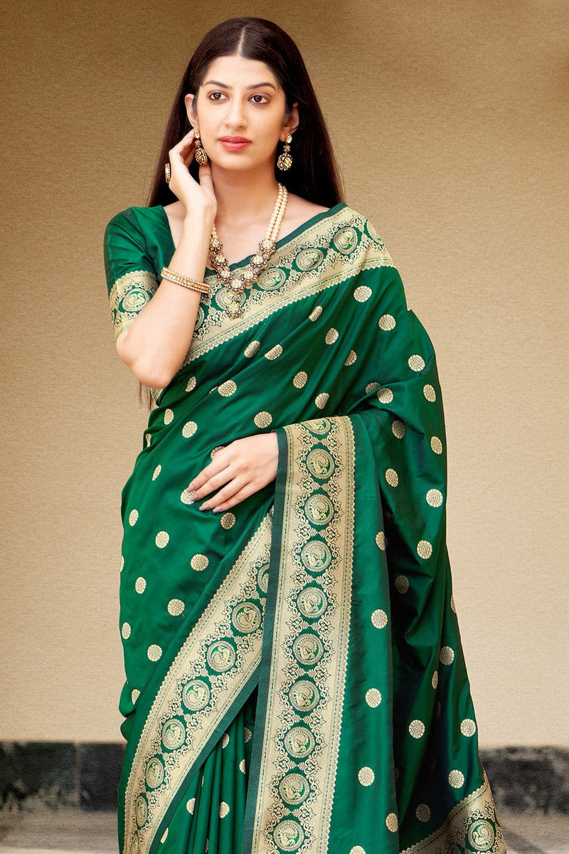 Buy Castleton Green Paithani Saree online-Karagiri