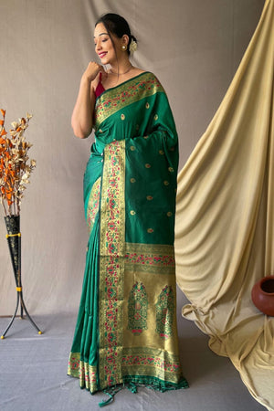 Buy Peshwai Paithani Pure Silk Sarees at Best Price - Nishalika