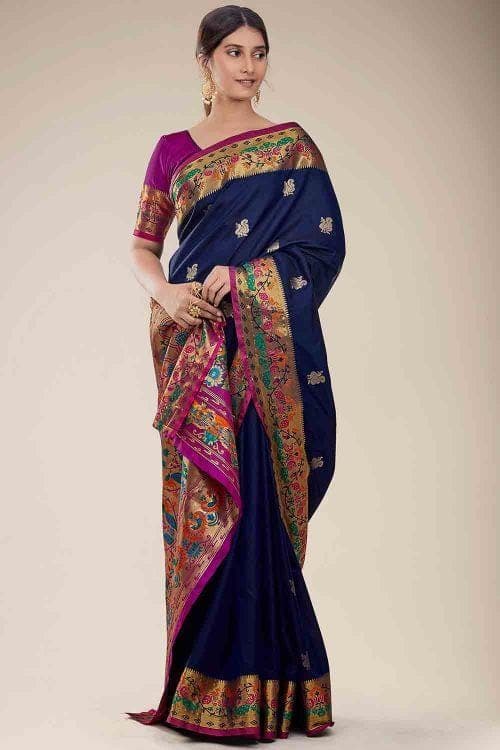 Beautiful 100% Pure Silk Paithani Sarees in India | Quick Shop Online