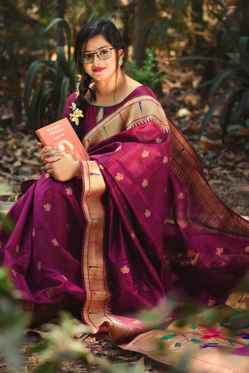 Buy Royal Purple Paithani saree online-KARAGIRI – Karagiri