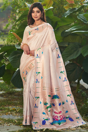 Off White Paithani Saree