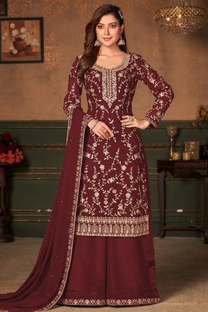 Chestnut Brown Palazzo Suit