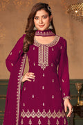 embroideried palazzo suit