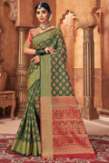 green saree