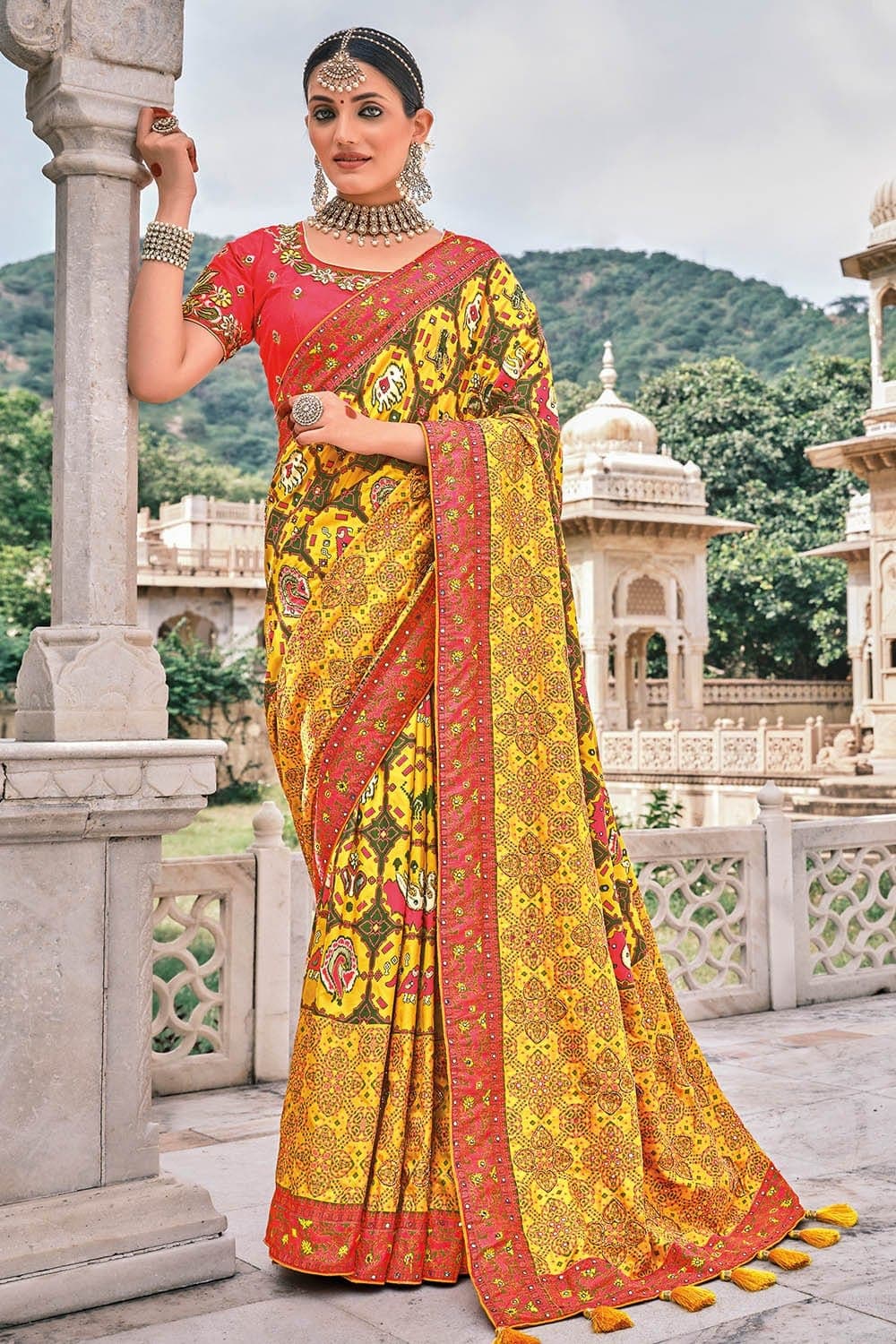 Buy Yellow Georgette Saree online-Karagiri – Karagiri Global