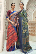 Patola Saree Marine Blue Patola Saree saree online