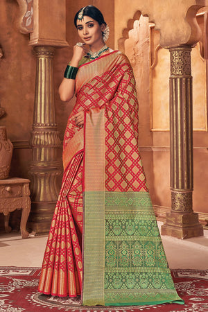 Red Patola Saree