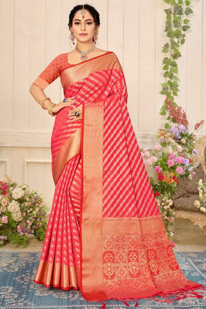 Rouge Pink Patola Saree