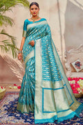 Patola Saree Sapphire Blue Zari Woven Patola Saree saree online