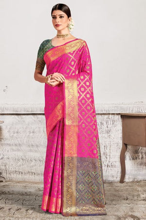 Shocking Pink Patola Saree