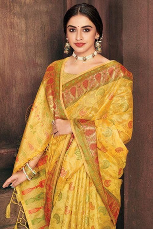 True Yellow Patola Saree