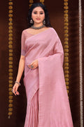 Flamingo Pink Kanjivaram Silk Saree