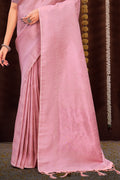 Flamingo Pink Kanjivaram Silk Saree