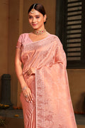 Thulian Pink Kanjivaram Silk Saree