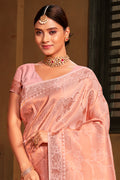 Thulian Pink Kanjivaram Silk Saree