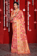 Thulian Pink Organza Saree