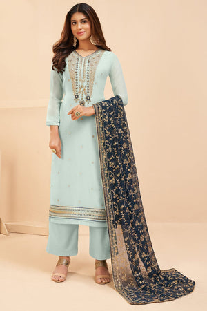 Baby Blue Salwar Suit