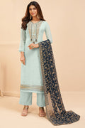 blue salwar suit