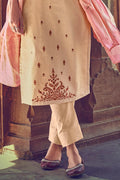 Beige Colour Unstitched Salwar Suit