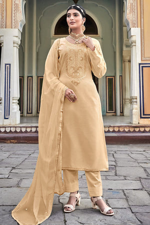 Beige Salwar Suit