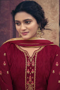 red salwar suit