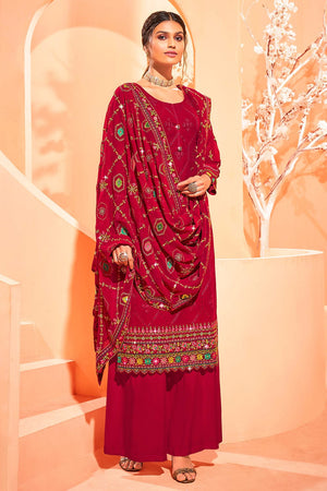 Candy Red Salwar Suit