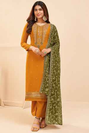 Fire Yellow Salwar Suit