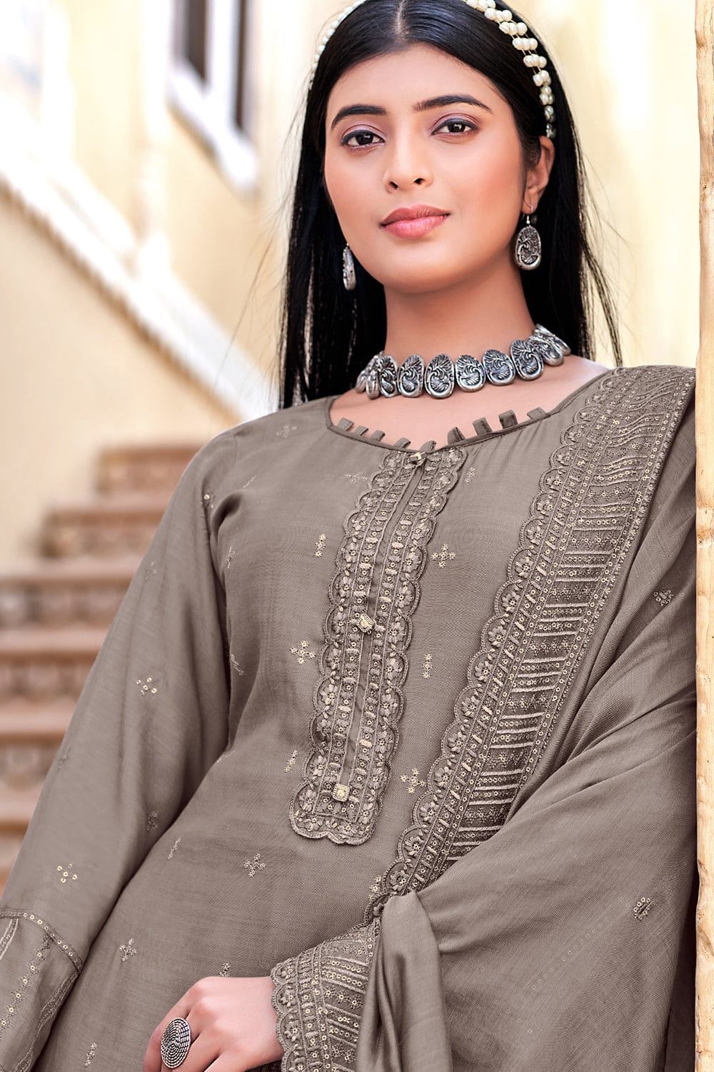 Grey Salwar Suit: Buy Grey Salwar Kameez for Women Online