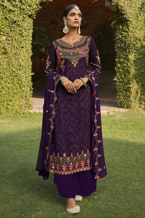 Indigo Purple Salwar Suit