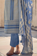 Marlin Blue Printed Unstitched Salwar Suit