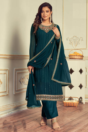 Ocean Blue Salwar Suit