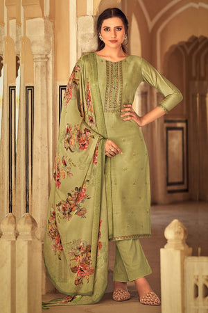 Olive Green Salwar Suit