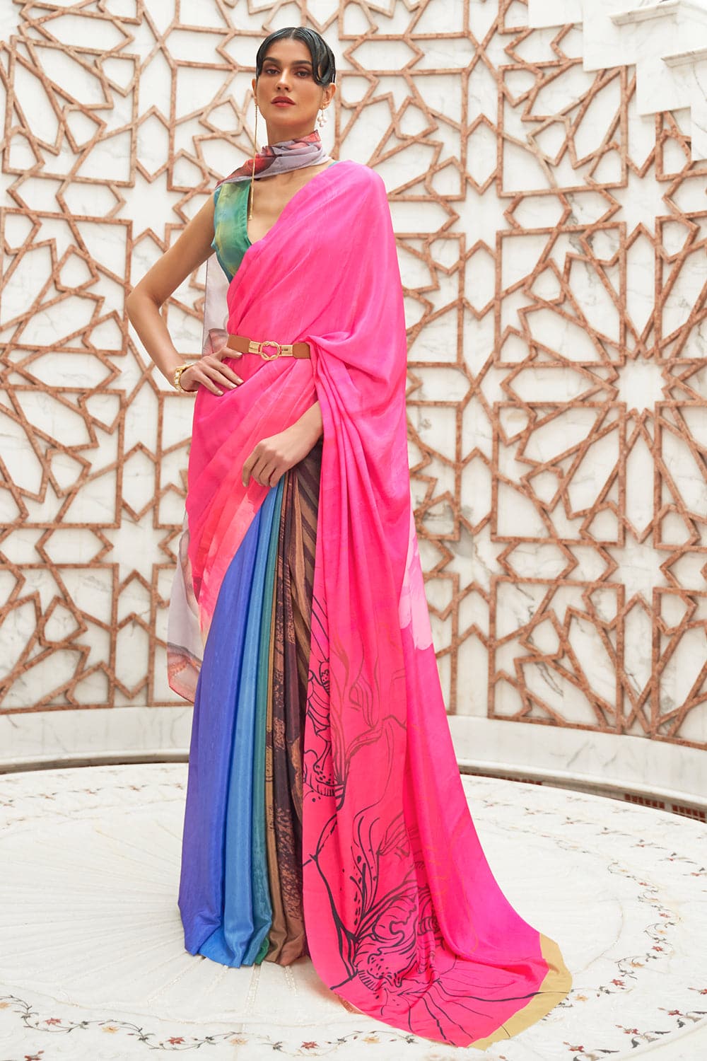 BEAUTIFUL RICH PALLU & JACQUARD WORK ON ALL OVER THE SAREE.