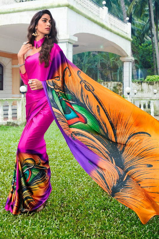 Satin Silk Best Saree Design Online