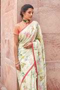 Satin Silk Saree Tea Green Satin Silk Saree saree online