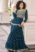 blue sharara suit