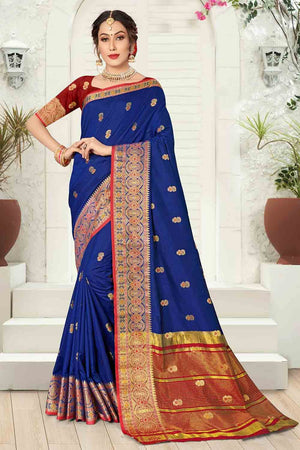 Admiral Blue Silk Saree